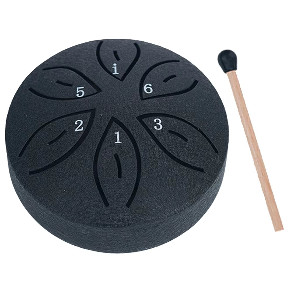 6/3 Inch 11/6 Notes Mini Handpan Drum Finger Picks Percussion Instruments Sound Healing Steel Tongue Drum for Meditation Yoga